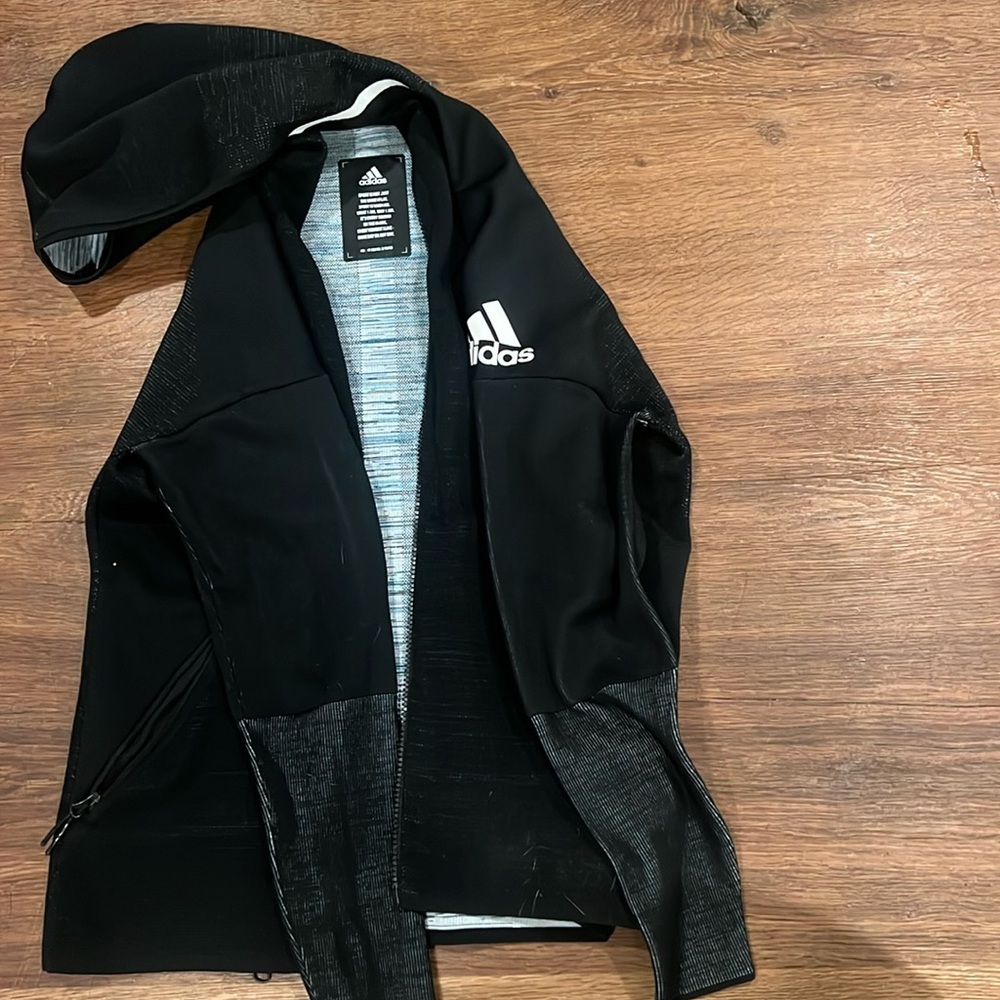 Adidas x Parley hard to find zip up hoodie. Black size S.
